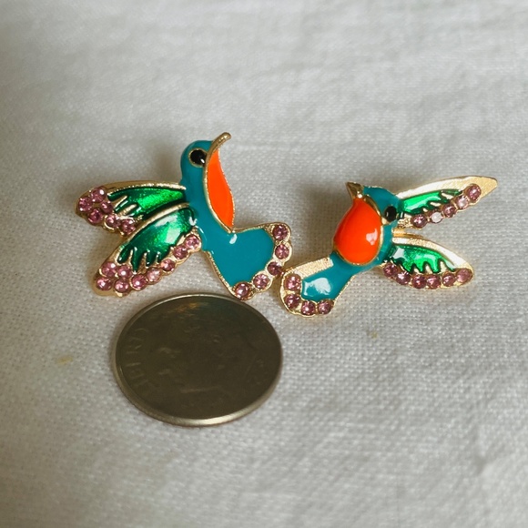 🌟Buy 2 Pairs, Get One Free, NWT Hummingbird Stud Earrings, Hummers - Picture 3 of 6